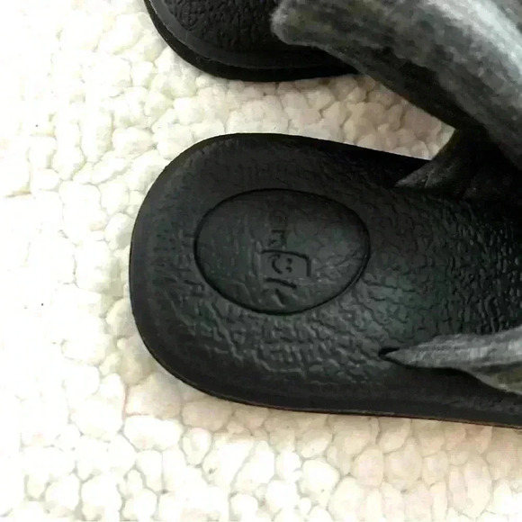 Sanuk Yoga Sling 2 Black Slip On Cushiony Ohm Zen Thong Sandal Size 8 - Picture 10 of 13